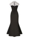 [Vorverkauf] Schwarz 1970er Spinnennetz Gem Hotel Transylvania Kleid