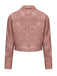 1950er Solide Revers Leder Langarm Jacke