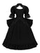 Rot 1950er Palaststil Ausgeschnitten Hals Spitze Patchwork Kleid