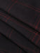 Weinrot 1960er Punk Revers A-Linie Plaid Kleid