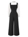 [Vorverkauf] Schwarz & Weiß 1930er Bogen Rüschen Kragen Jumpsuit