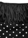 [Vorverkauf] Schwarz 1940er Polka Dot Puffärmel Kleid
