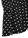 [Vorverkauf] Schwarz 1940er Polka Dot Puffärmel Kleid