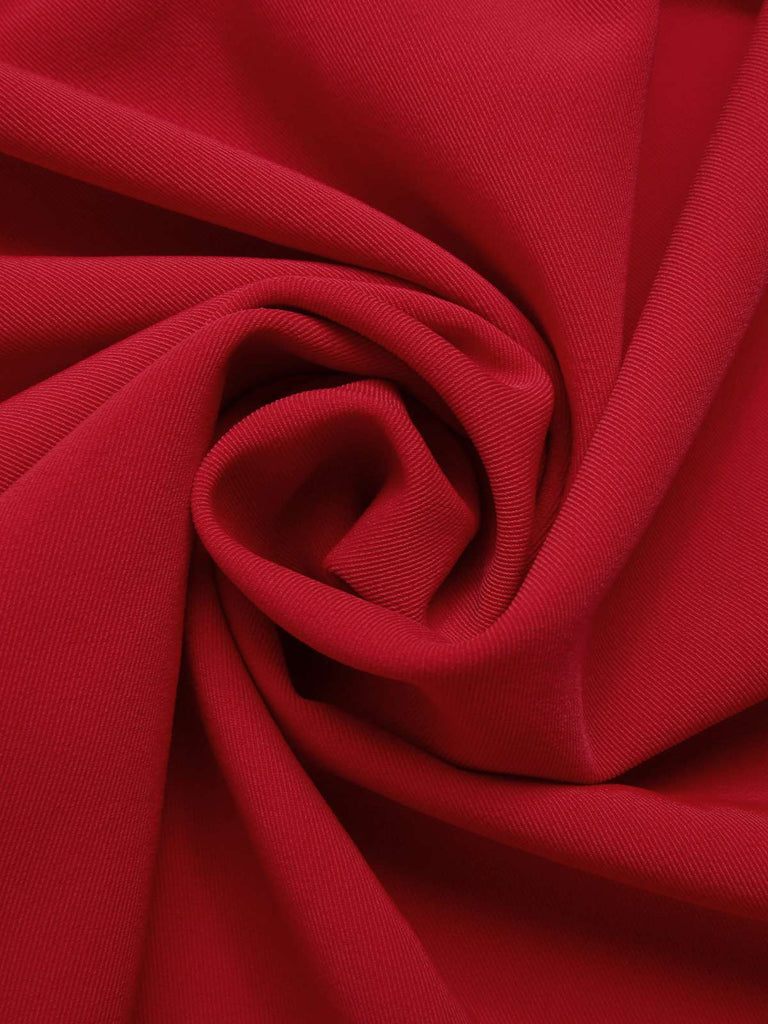 [Vorverkauf] Rot 1970er Irregulär Kontrast Halter Dalmatian Kleid
