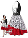 [Vorverkauf] Rot 1970er Irregulär Kontrast Halter Dalmatian Kleid