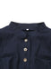 Schwarz 1950er Oktoberfest Stehkragen Langarm Jacke