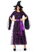 Dunkellila 1930er Stern & Mond Fledermausärmel Hexe Kleid Set