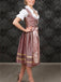 Rose 1950er Oktoberfest Dirndl Blumen Kleid & Besticktes Netz Schürze