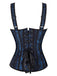 1980er Gothic Jacquard Herzförmiger Hals Schnürung Korsett