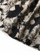 Schwarz 1950er Jacquard Blumen Gürtel Kleid