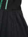 [Vorverkauf] 2PCS Schwarz 1950er Oktoberfest Baumwolle Polka Dot Gingham Kleid & Puffärmel Crop Top