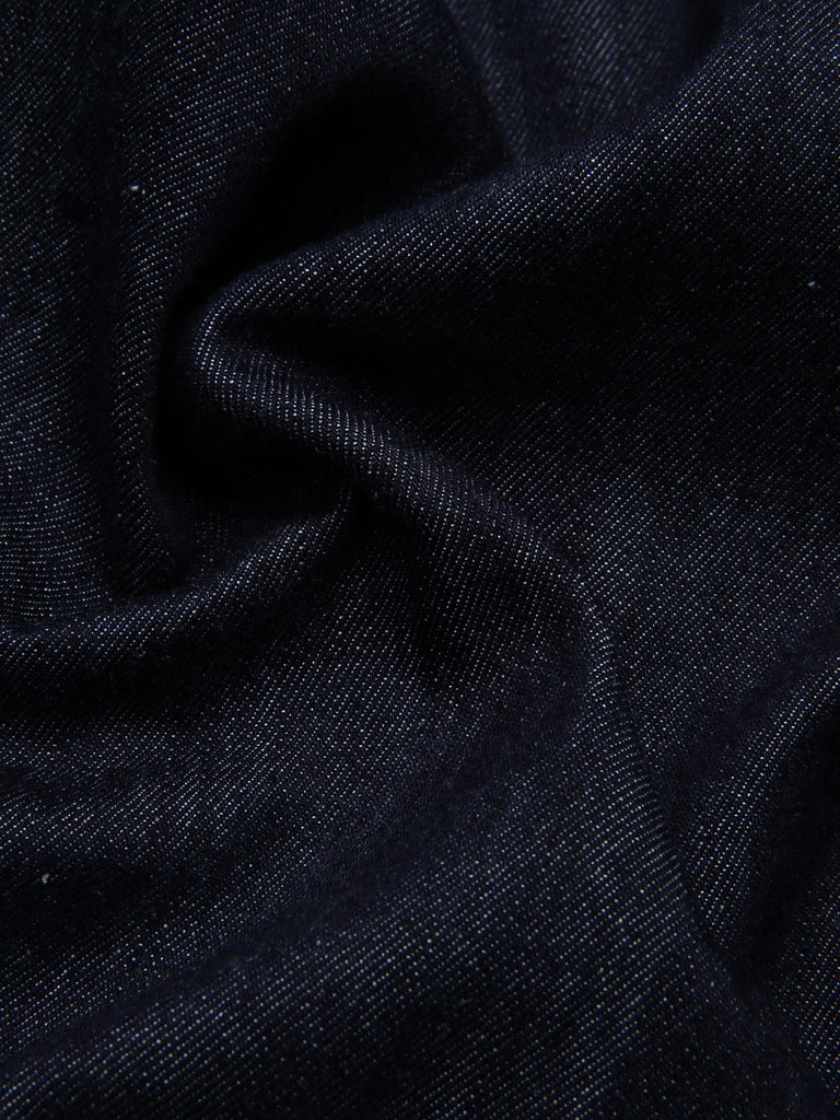 [Vorverkauf] Blau 1970er Baumwolle Denim Ausgestellter Jumpsuit