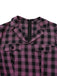 [Vorverkauf] Schwarz & Rosa 1940er Revers Plaids Jumpsuit