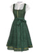 [Vorverkauf] 2PCS 1950er Oktoberfest Crop Top & Plaids Blumen Kleid mit Schürze