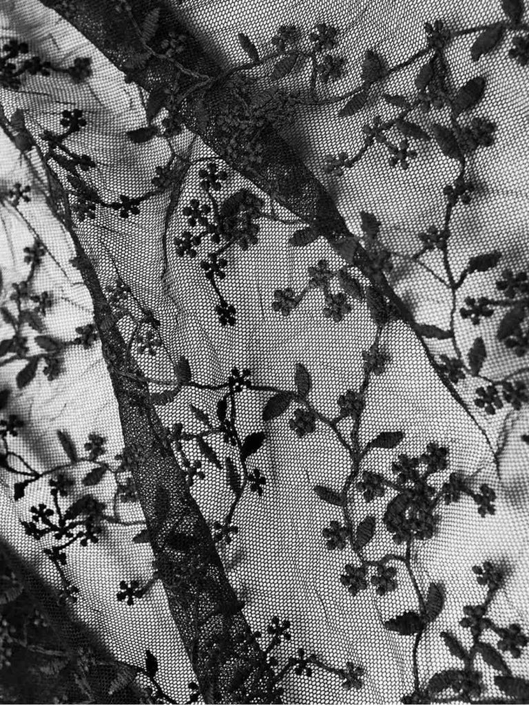 2PCS Dunkelblau 1950er Oktoberfest Dirndl Blumen Schnürung Kleid & Schürze