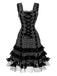 1960er Schottisch Tartan Schnürung Breite Träger Kleid