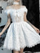1950er Gothic Halloween Spinnennetz & Kreuz Strukturiert Kleid