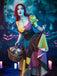 [Vorverkauf] Multicolor 1950er Halloween Herzförmiger Hals Patchwork Sally Kleid