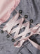 2PCS Rosa 1950er Oktoberfest Dirndl Blumen Jacquard Kleid & Schürze