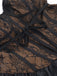 2PCS Schwarz 1960er Spitze Cover-Up & Geschwollen Kleid