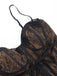 2PCS Schwarz 1960er Spitze Cover-Up & Geschwollen Kleid