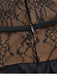 2PCS Schwarz 1960er Spitze Cover-Up & Geschwollen Kleid