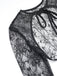 2PCS Schwarz 1960er Spitze Cover-Up & Geschwollen Kleid