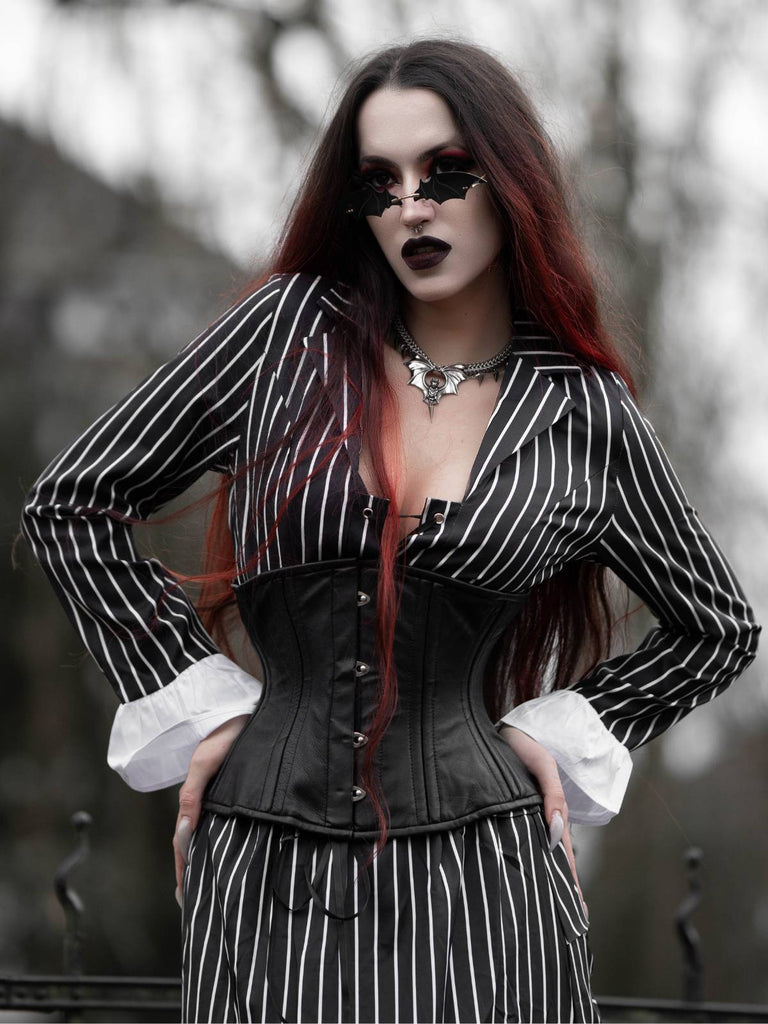 Schwarz 1940er Streifen The Nightmare Before Christmas Suit