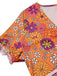 [Vorverkauf] Orange 1970er Psychedelischer Druck Bogen Mini Kleid