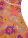 [Vorverkauf] Orange 1970er Psychedelischer Druck Bogen Mini Kleid