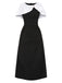 [Vorverkauf] Schwarz & Weiß 1940er Gerüschtes Perlenbrosche Cape Kleid