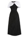 [Vorverkauf] Schwarz & Weiß 1940er Gerüschtes Perlenbrosche Cape Kleid