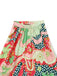 [Vorverkauf] Grün 1970er Psychedelisch Blumen Halter Schlitz Jumpsuit