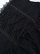 Schwarz 1970er Spitze Patchwork Schnürung Korsett Rock