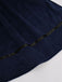 2PCS Blau 1950er Oktoberfest Blumen Besticktes Kleid & Samt Schürze