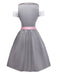 3PCS Rosa 1950er Oktoberfest Dirndl Satin Spitze Besticktes Kleid & Top
