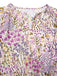 [Vorverkauf] Lavendel 1950er Blumen V-Ausschnitt Puffärmel Kleid