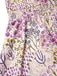 [Vorverkauf] Lavendel 1950er Blumen V-Ausschnitt Puffärmel Kleid