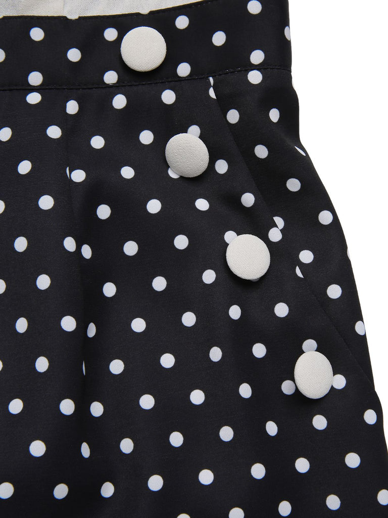 [Vorverkauf] 1940er Matrosenkragen Polka Dot Taste Jumpsuit