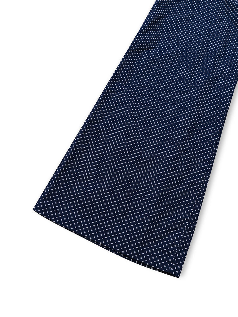 [Vorverkauf] Marineblau 1930er Polka Dot V-Ausschnitt Jumpsuit