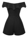 [Vorverkauf] 2PCS Schwarz 1950er Gothic Schläger Romper & Cover-Up