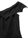 [Vorverkauf] 2PCS Schwarz 1950er Gothic Schläger Romper & Cover-Up