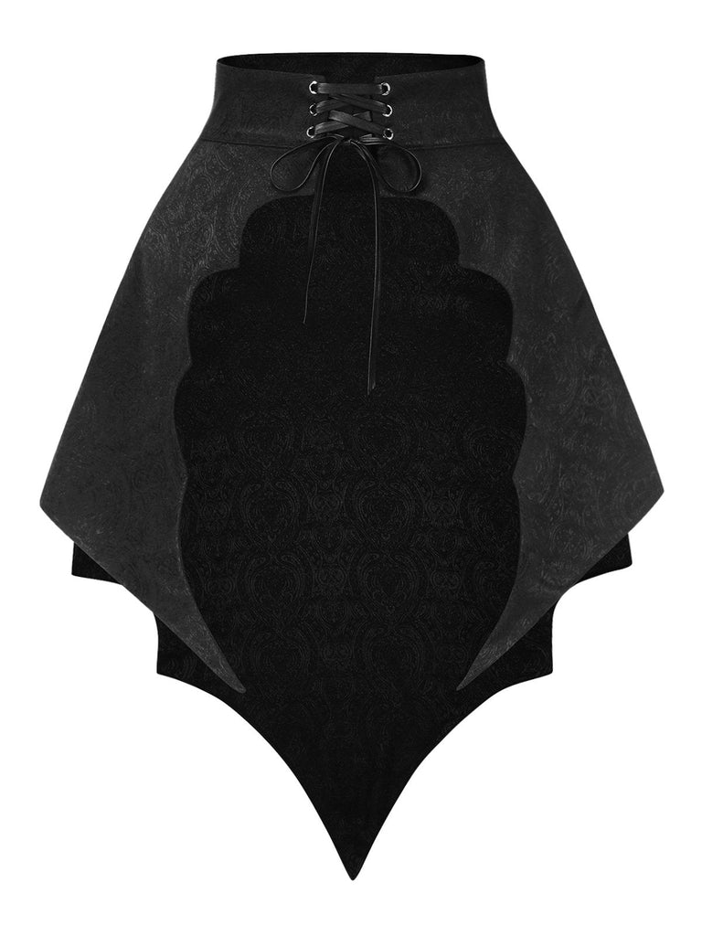 [Vorverkauf] 2PCS Schwarz 1950er Gothic Schläger Romper & Cover-Up