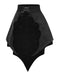 [Vorverkauf] 2PCS Schwarz 1950er Gothic Schläger Romper & Cover-Up