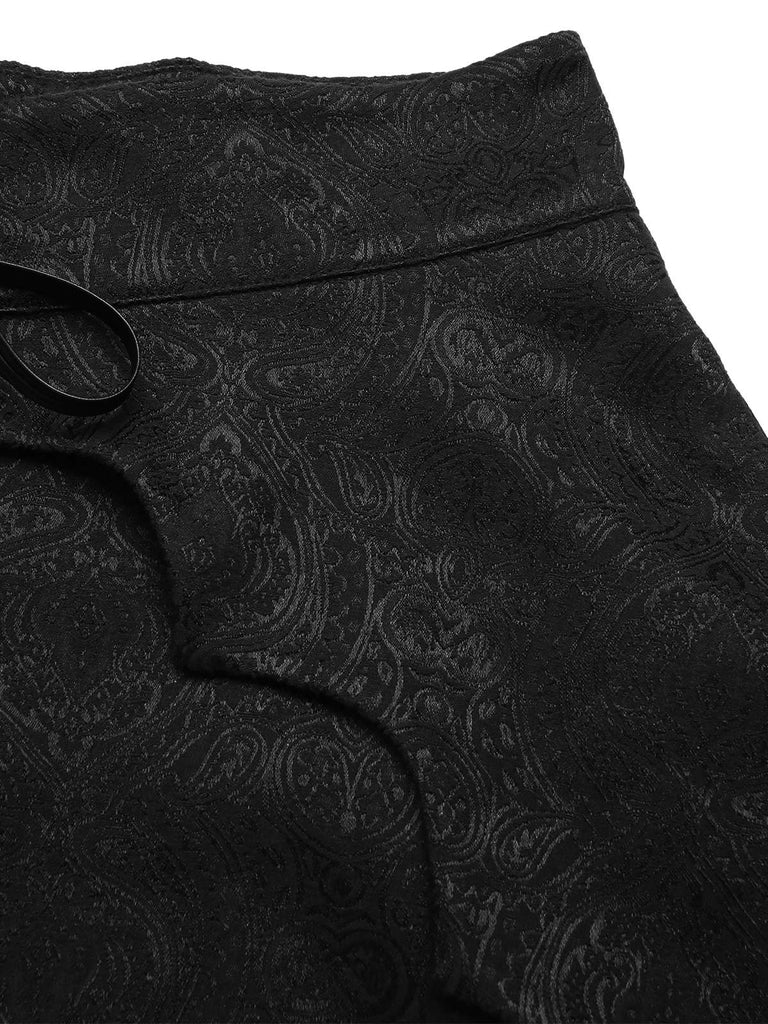 [Vorverkauf] 2PCS Schwarz 1950er Gothic Schläger Romper & Cover-Up