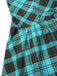 [Vorverkauf] Blau 1970er Plaid Peter Pan Kragen Frankie Stein Kleid