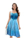 Blau 1950er Halloween Elsa Pailletten Schneeflocke Träger Kleid