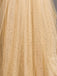 Gold 1930er Hochzeit Pailletten V-Ausschnitt Netz Kleid