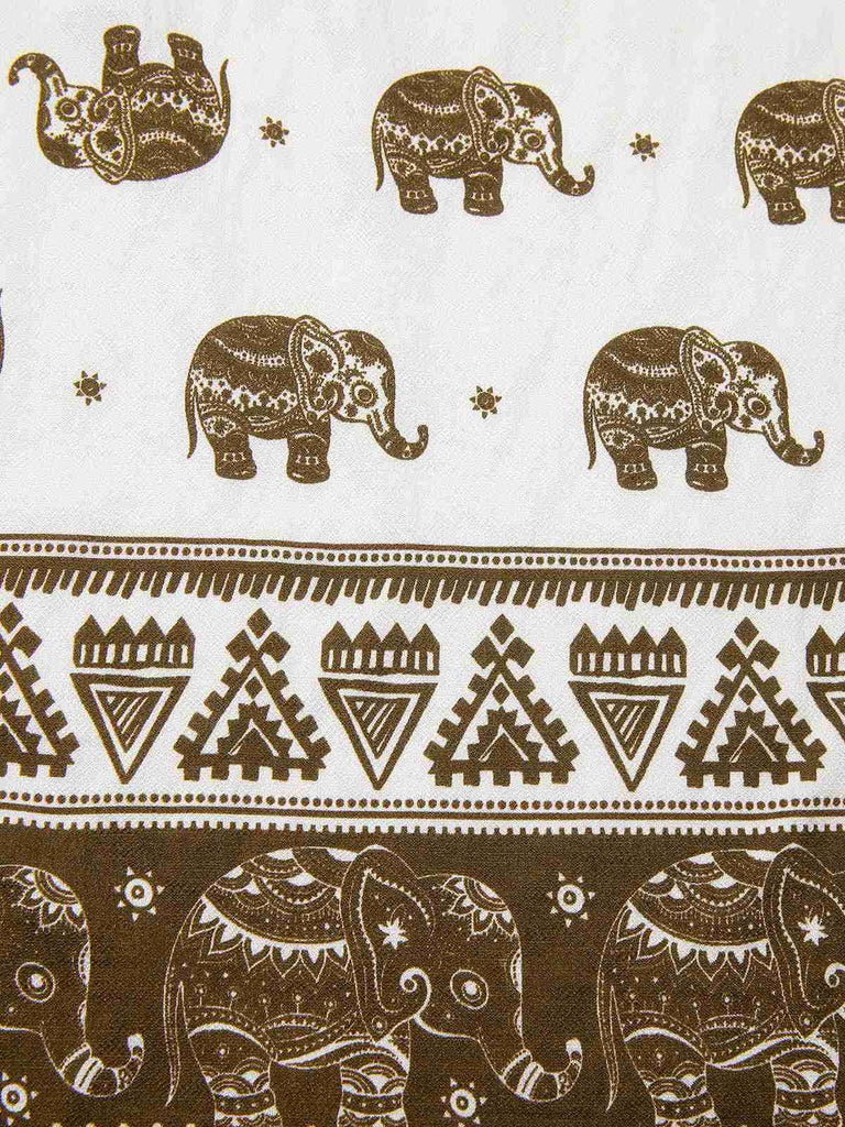 [Vorverkauf] 2PCS 1940er Besticktes Bluse & Elefant Drucken Rock