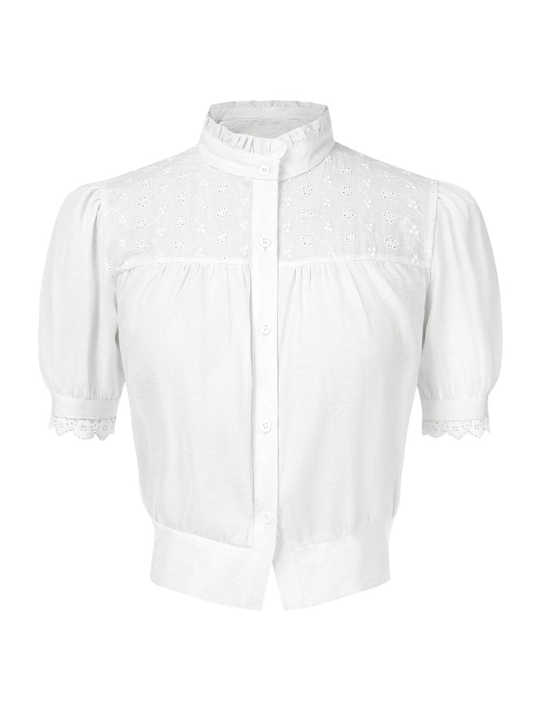 [Vorverkauf] 2PCS 1940er Besticktes Bluse & Elefant Drucken Rock